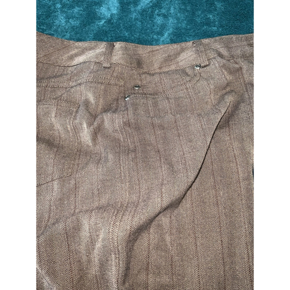 Rafaella Women's Size 10 Brown Striped Pants Work Trousers - Picture 3 of 11